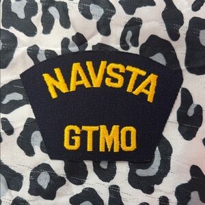 Navy Blue and Gold NAVSTA GTMO Military Cap